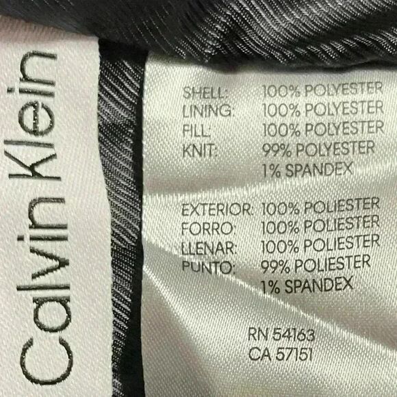 Calvin Klein Quilted Baseball Jacket S Camo Diamond Stitch  Full Zip Pockets NWT - Picture 12 of 13